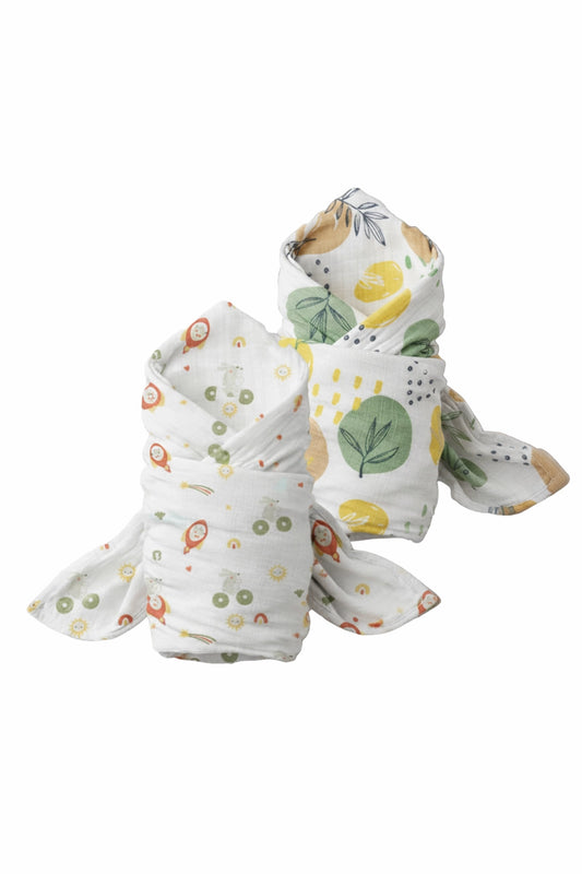 Swaddle (Space Bunnies & Garden Canvas)