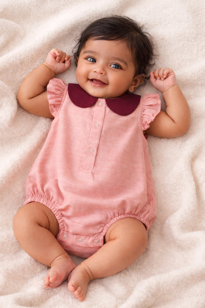 Velvet Blush Silk Romper