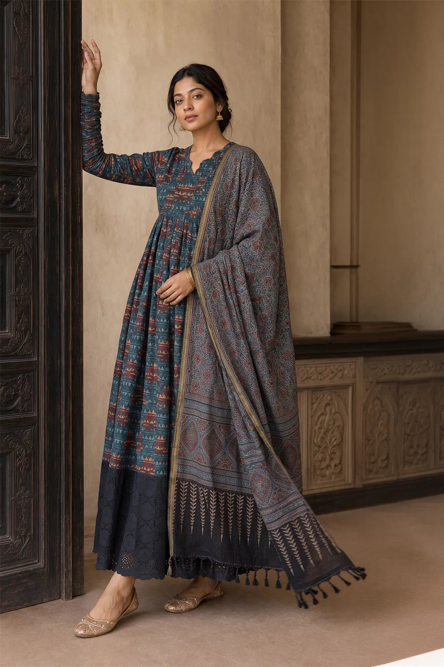 Aabha Heritage Maternity Anarkali