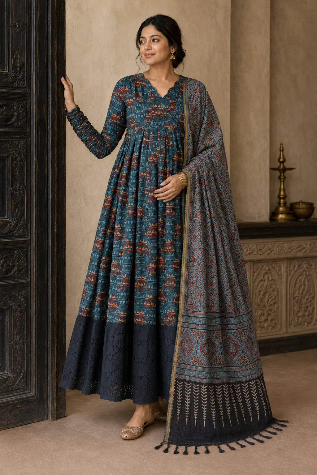 Aabha Heritage Maternity Anarkali