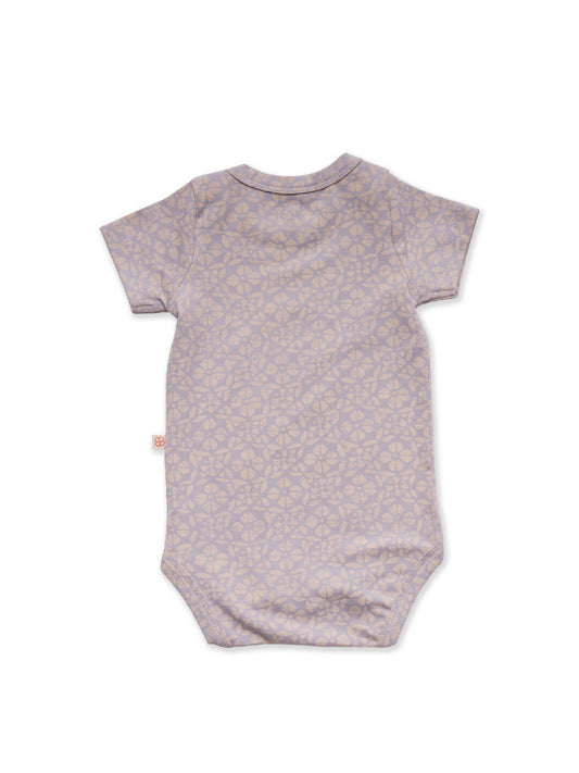 Purplish Grey Organic Cotton Baby Bodysuit