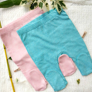 Nature's Cuddle 100% Organic Cotton Footed pants - Set of 2