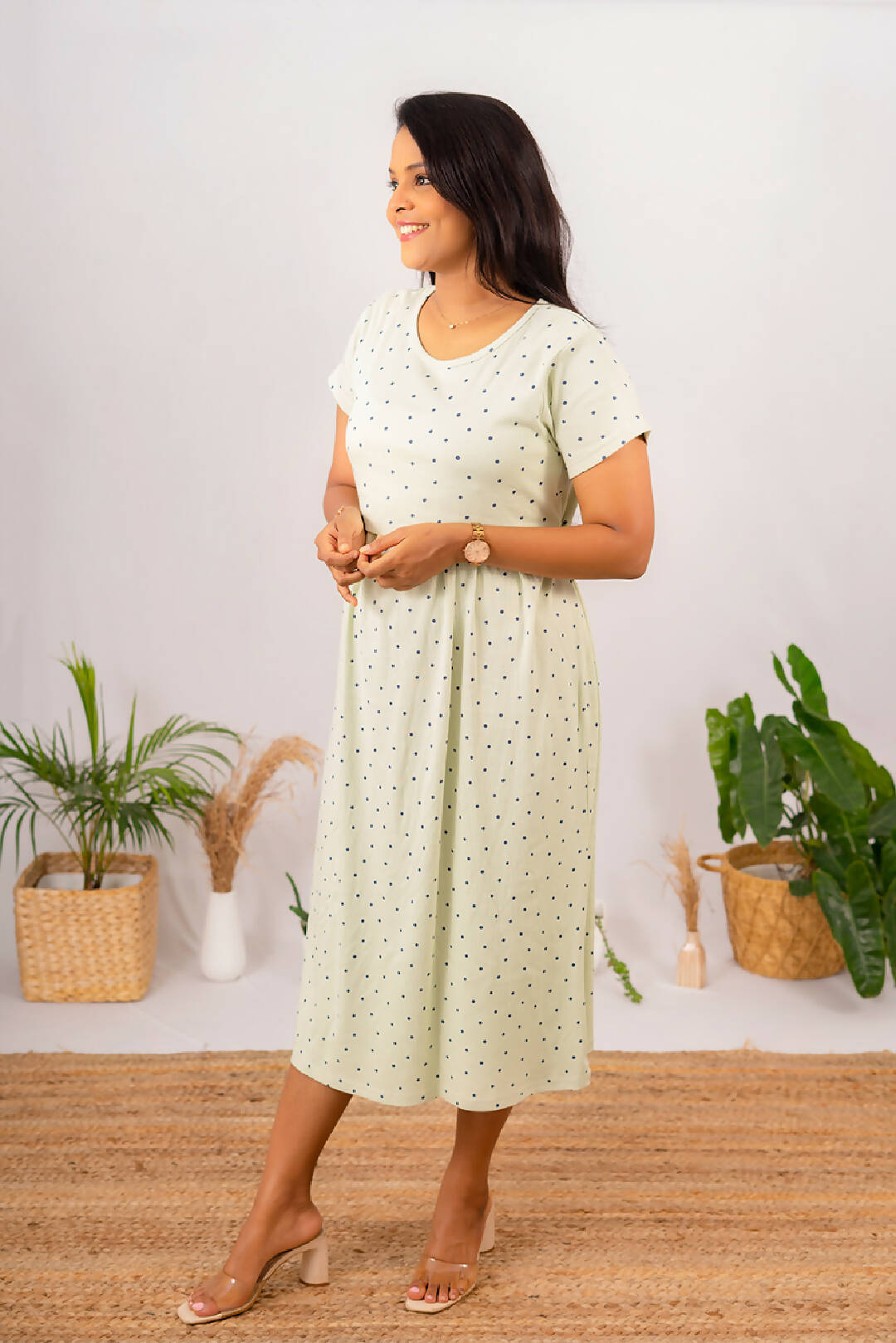 Midi - Pista Dots - Zipless Maternity Dress