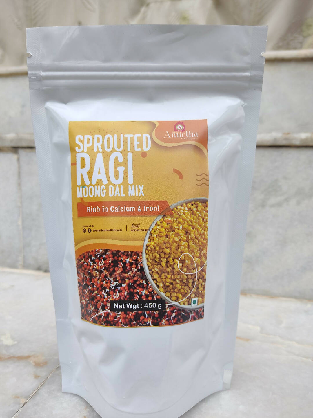 Sprouted Ragi Moong Dal Mix