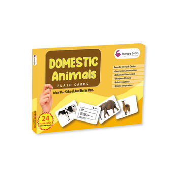 Domestics Animals Flash Cards for Babies and Infants for Early Learning and Stimulation