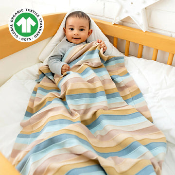 Luxury Organic Cotton Blanket for Newborn Baby Boy and Baby Girl