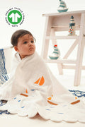 Greendigo Organic Cotton Unisex Baby Bath Towels for baby boys and baby girls- 1