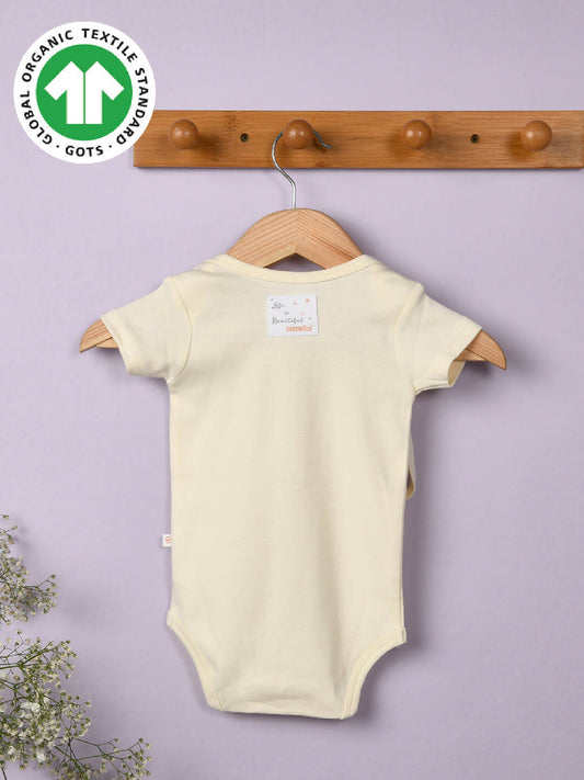 Off-White Organic Cotton Infant Baby Bodysuit