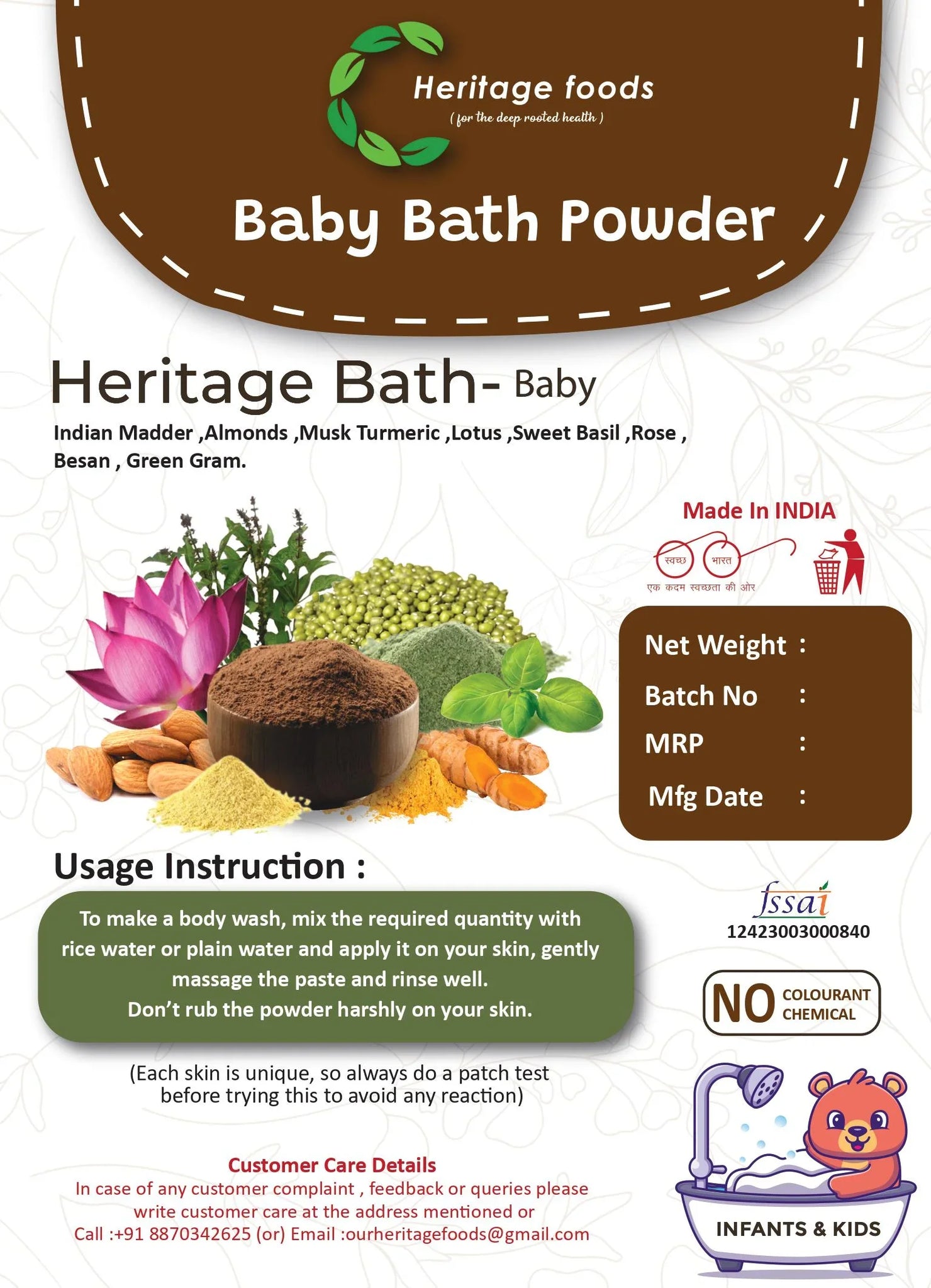 Baby Heritage Bath Powder