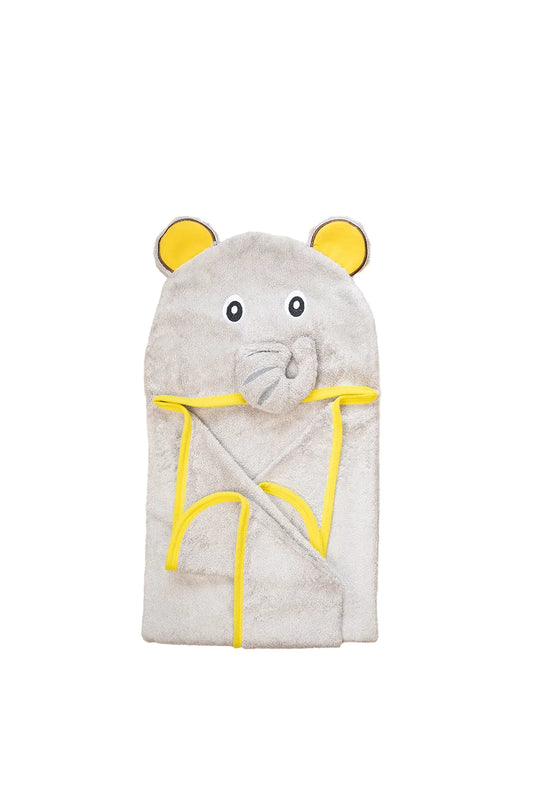 Bamboo Hooded Baby Towel / Premium Soft Hooded Bath Towel for Baby, Toddler, Infant, for Boy and Girl - Ellie the Elephant