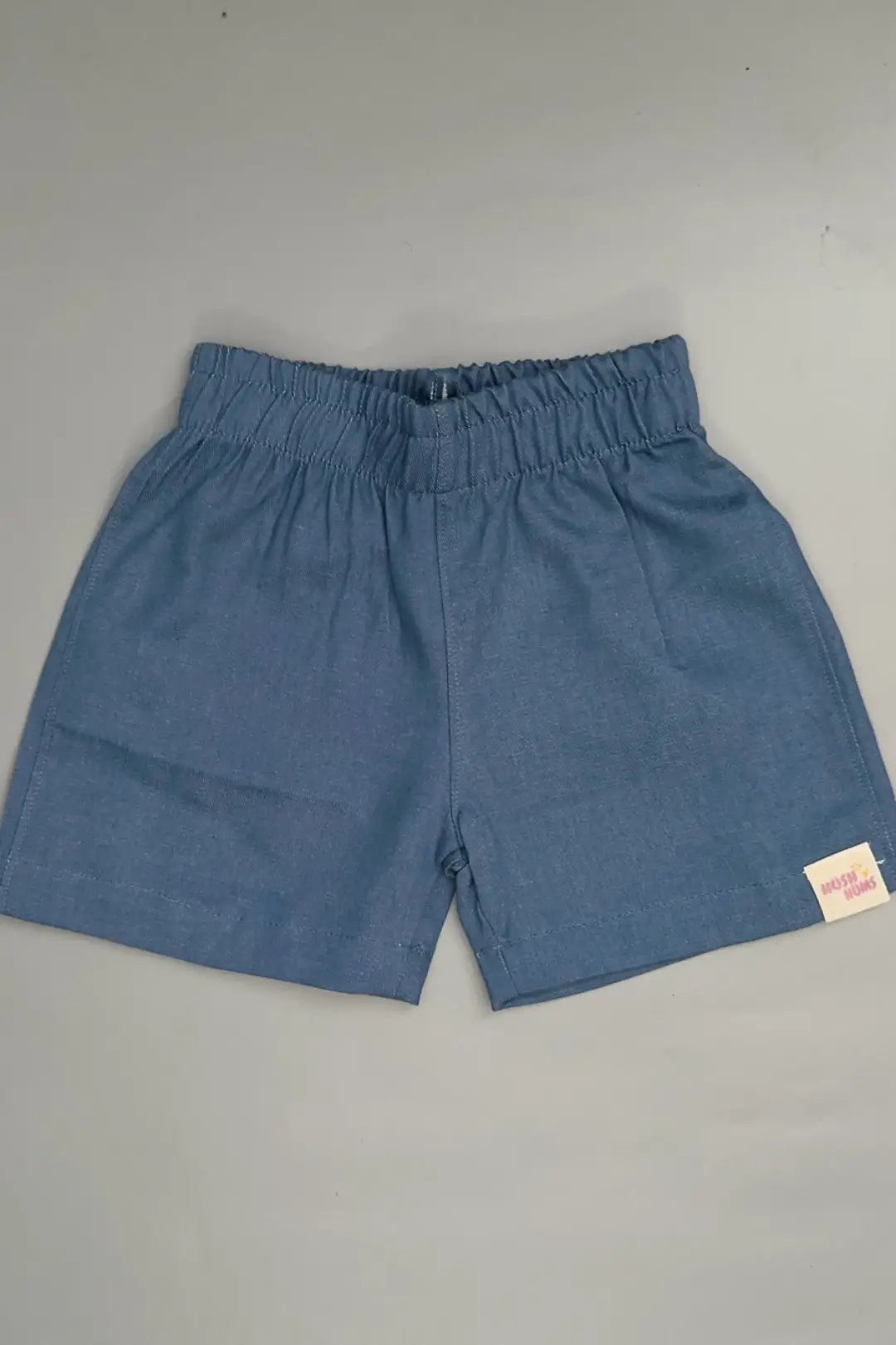 Denim Blue Organic Cotton Shorts for Boys