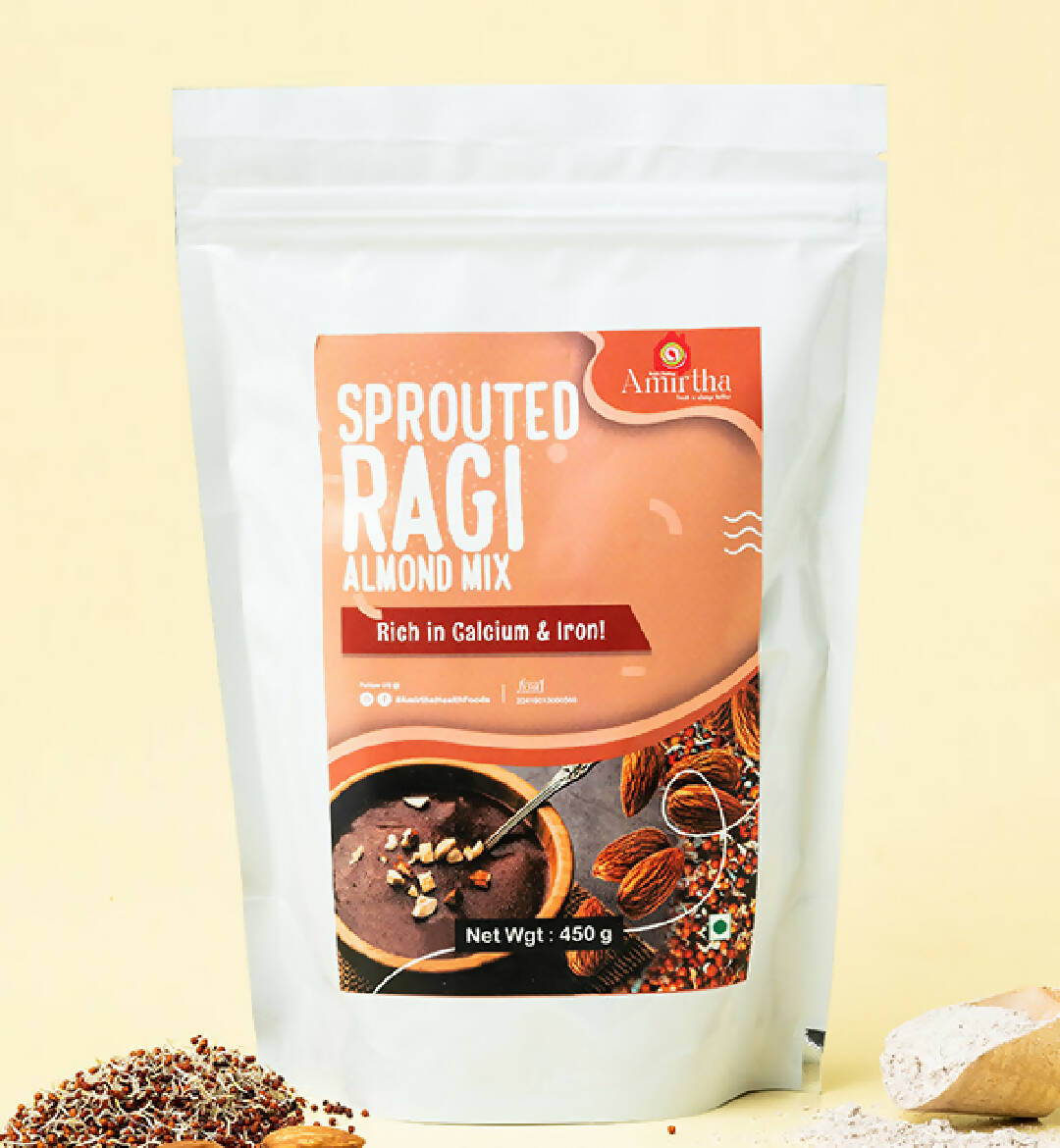 Sprouted Ragi Almond Mix