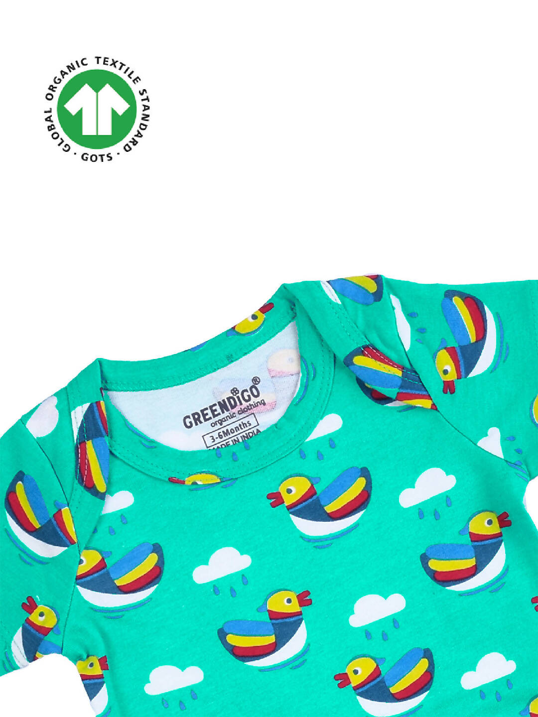 Baby Organic Cotton Bodysuit - Little Ducks-2
