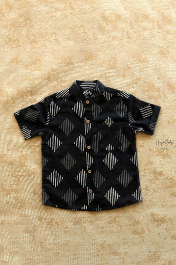 Black Diamond Handmade Cotton Printed Boys Shirt