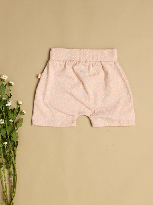 Light Pink Organic Cotton Shorts for Baby
