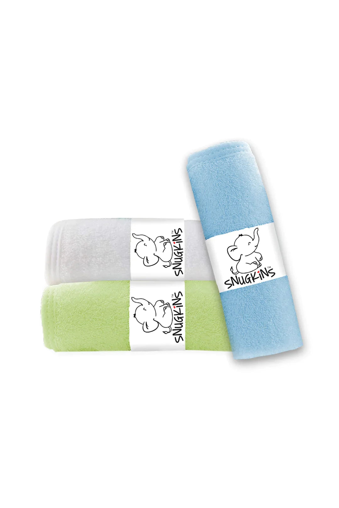 Newborn Bath Face & Body Towel / Natural Baby Wipes for Soft Skin - Baby Shower Gift Pack of 3