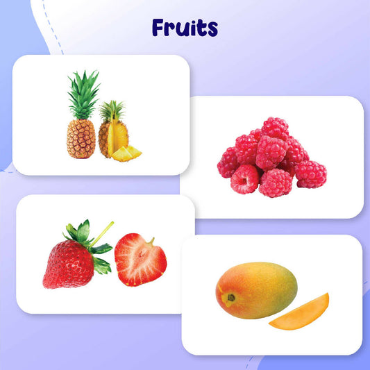 Fruits Flash Cards for Babies and Infants for Early Learning and Stimulation