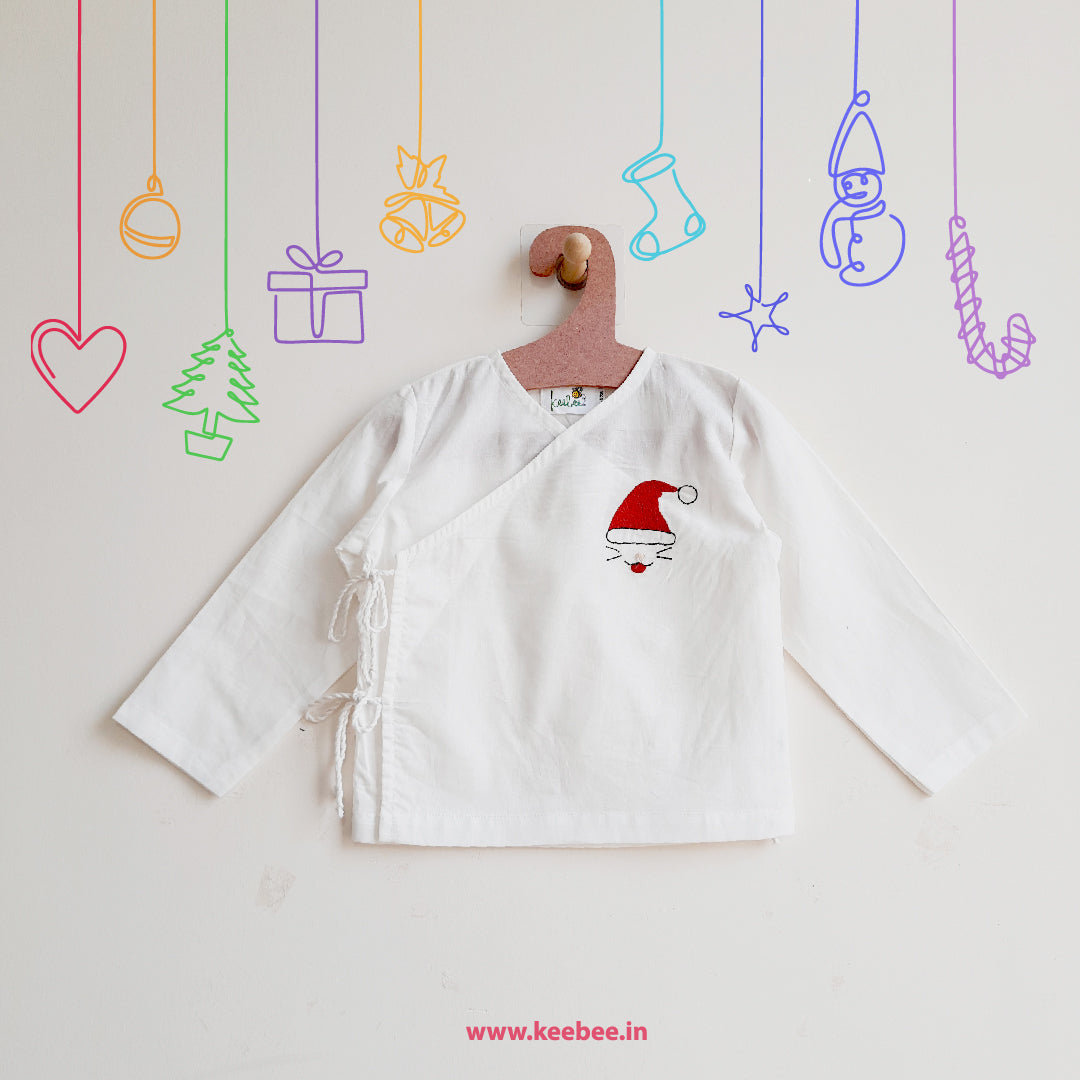 Merry Cat Full Sleeve Embroidered Organic Cotton Baby Jabla