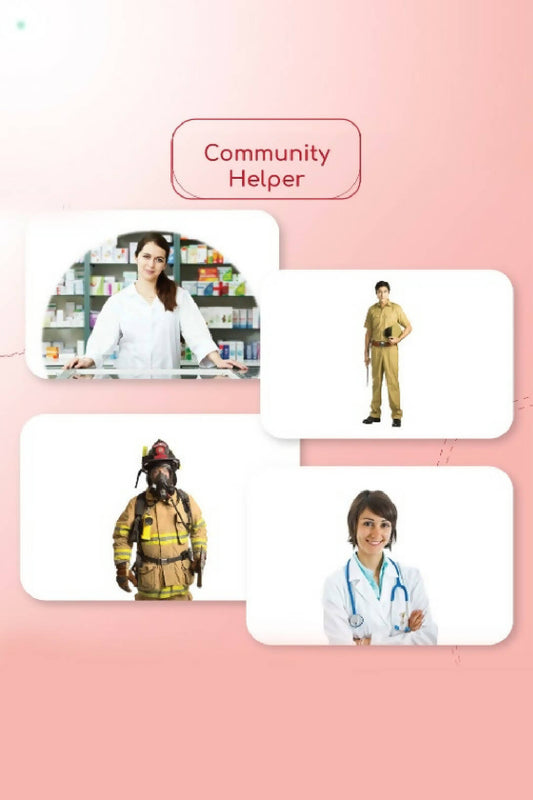 Community Helpers Flash Cards for Babies and Infants for Early Learning and Stimulation
