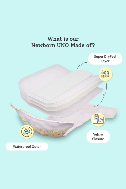 SuperBottoms UNO Cloth Diaper for Newborn Babies