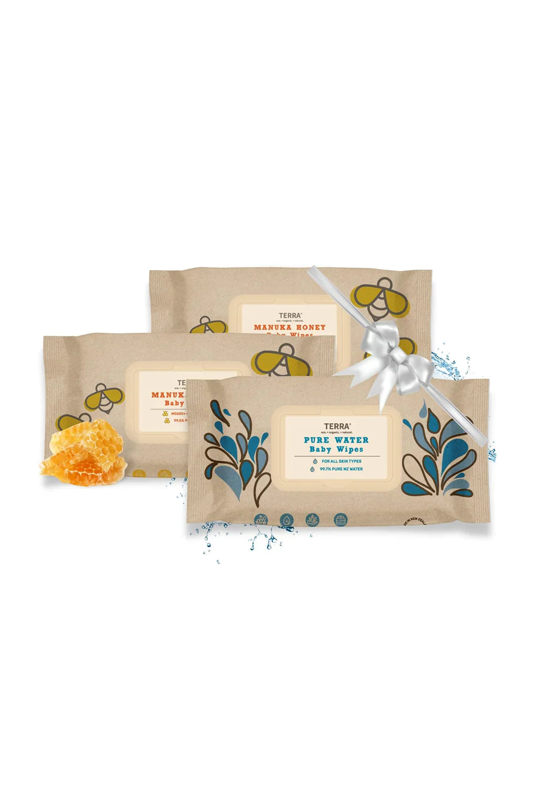 Terra Manuka Honey Baby Wipes and Pure Water Baby Wipes