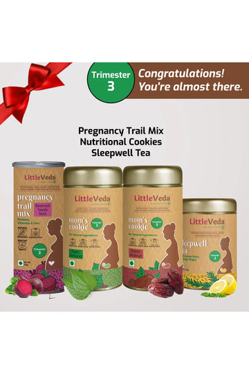 Trimester 3 - Pregnancy Gift Bundle (Pregnancy Trail Mix, Pregnancy Cookies & Sleepwell Tea)