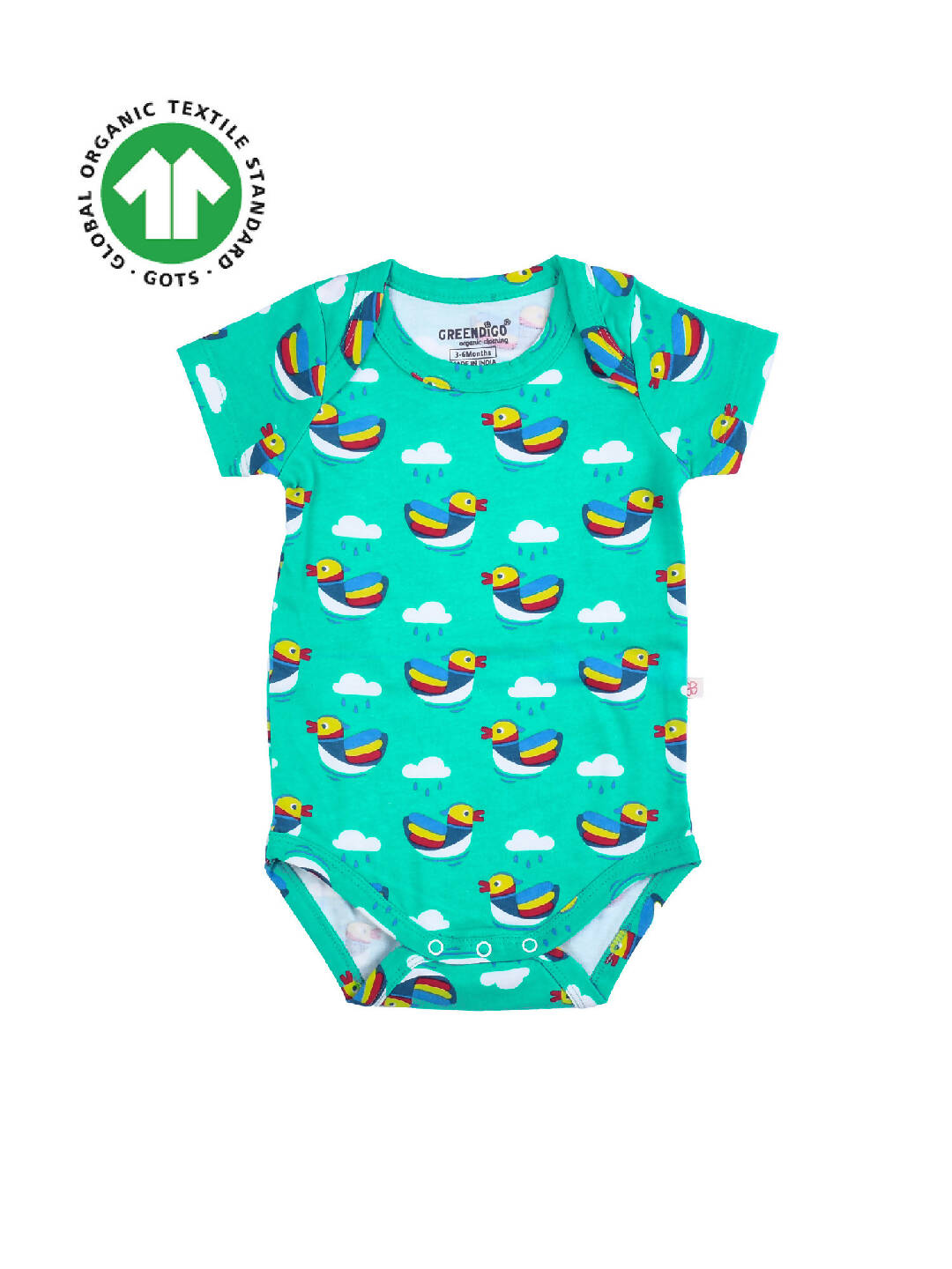 Baby Organic Cotton Bodysuit - Little Ducks