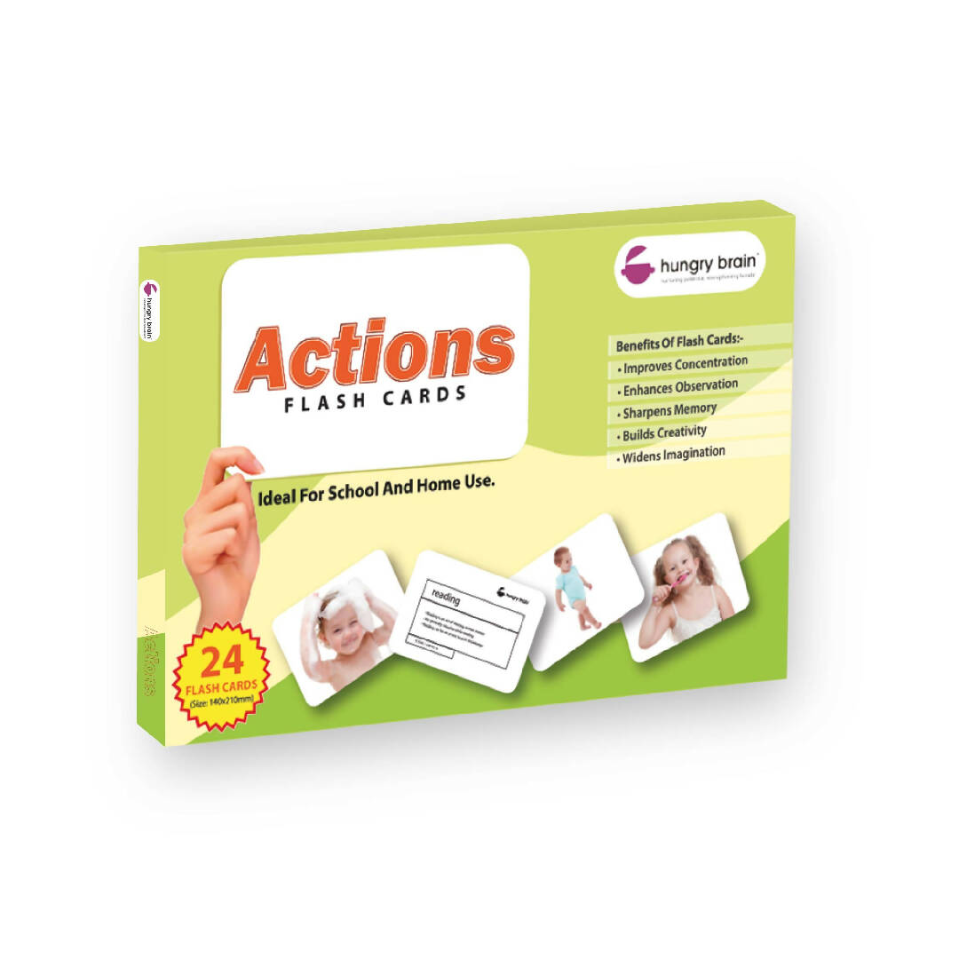 Actions Flash Cards for Babies and Infants for Early Learning and Stimulation