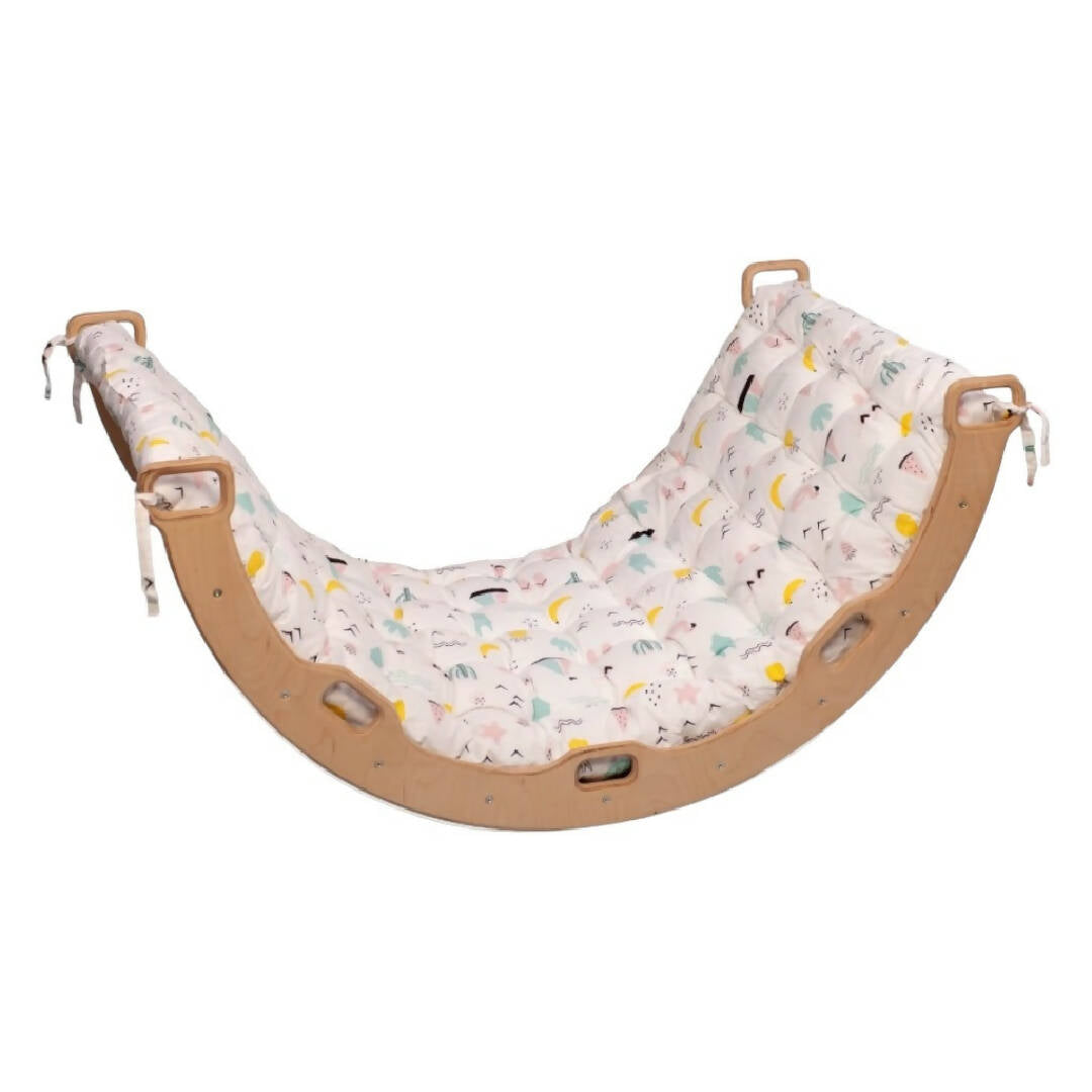 Playtime Multiuse Wooden Arch Rocker and Climber