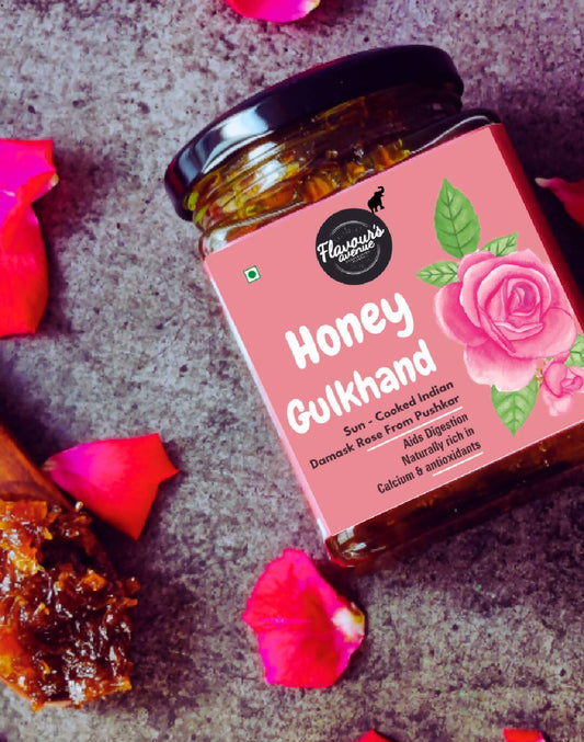 Honey Gulkand - Rose Petal Jam (100% Natural | Sun Cooked | Nature’s Coolant | Made from Pushkar Roses)