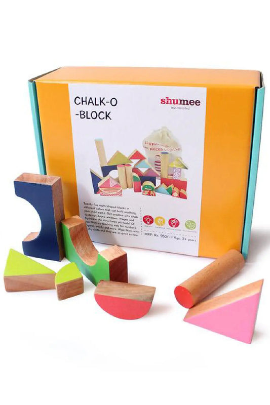 Wooden Multishape Chalk-O-Blocks Set