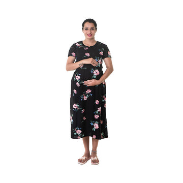 Black Magic A-Line Maternity Dress