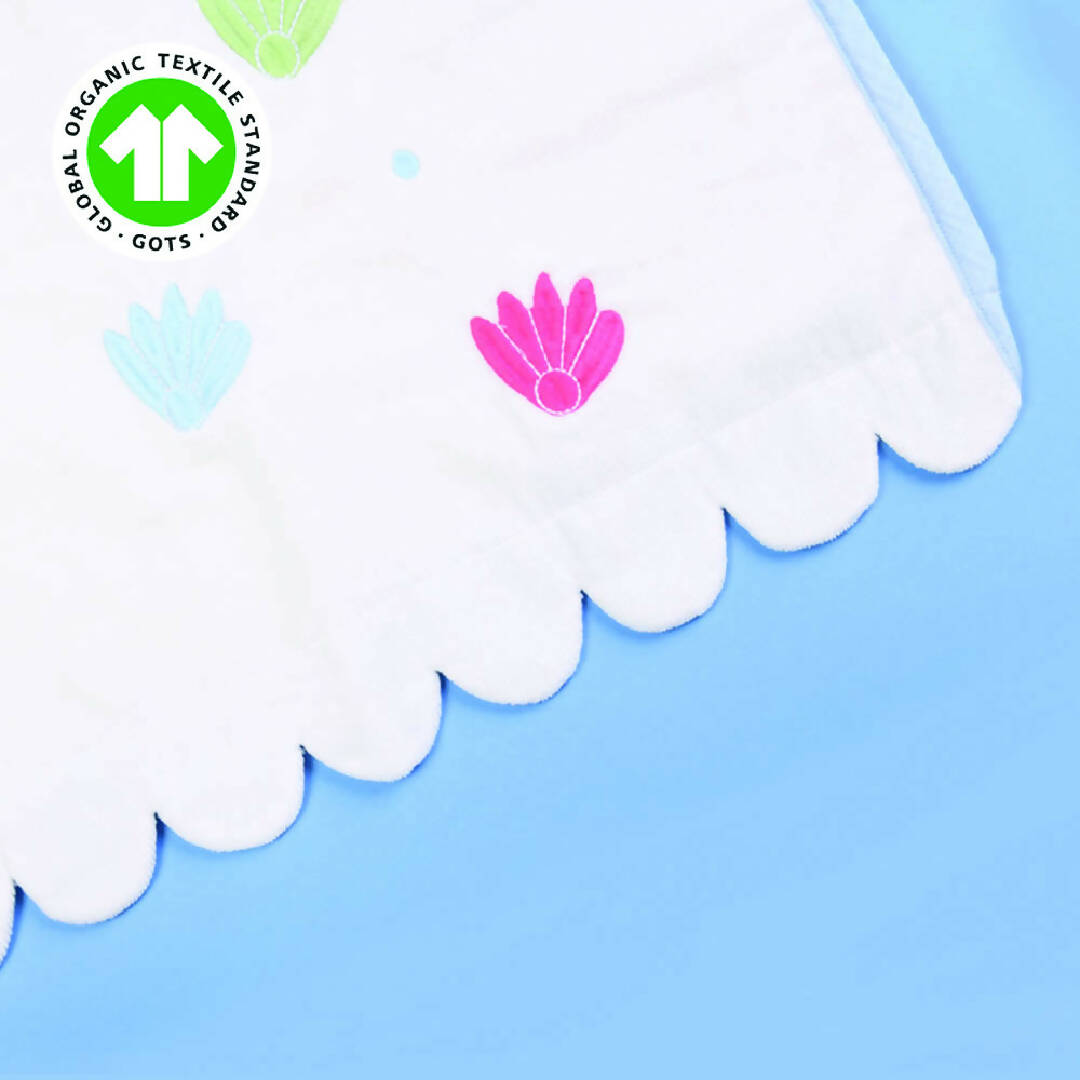 Baby Organic Cotton Towel - Coral Wonder-2