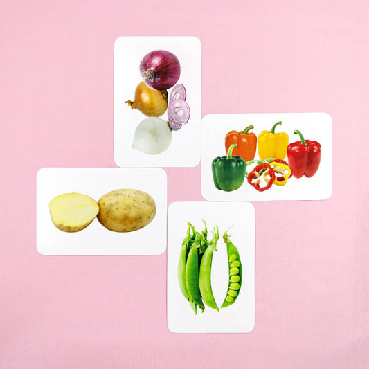Vegetables Flash Cards for Babies and Infants for Early Learning and Stimulation