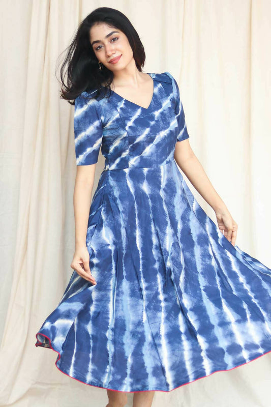 Asmani - Silk Indigo Dress