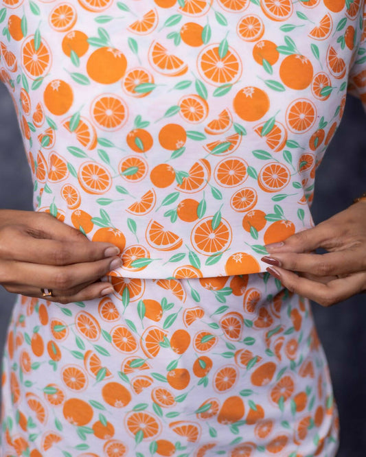 Orange Zipless Feeding T-Shirt for Women