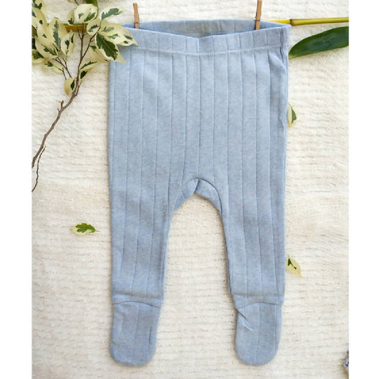 Nature's Cuddle 100% Organic Cotton Footed Pants Ribbed - Set of 2