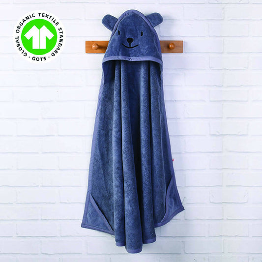 _0011_Baby Organic Cotton Hooded Towel - Cuddly Bear