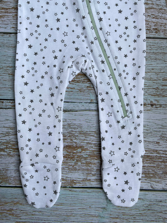Green Star Gazing Zippered Grow Suit For Baby Romper