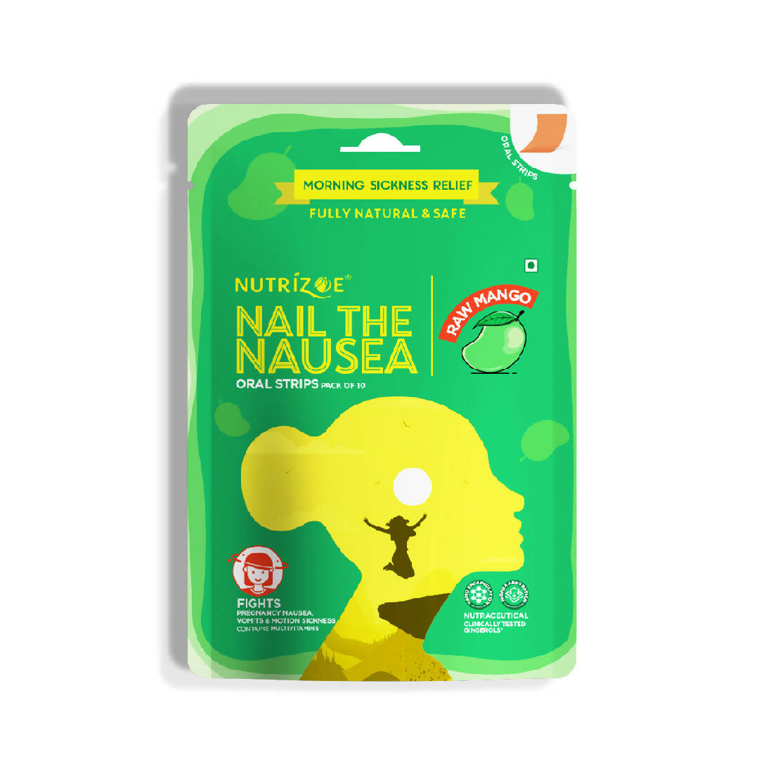 Nail The Nausea (Raw Mango Flavour) - Morning Sickness Relief Oral Strips (Pack of 10)