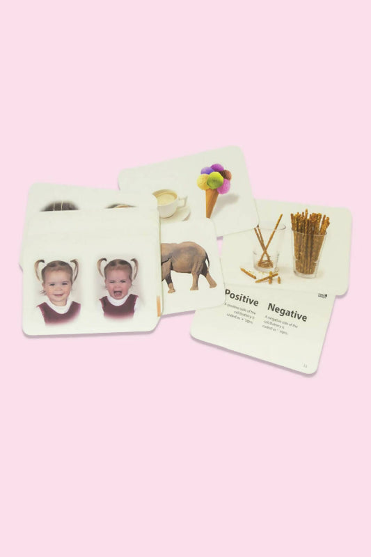 Opposites Flash Cards for Babies and Infants for Early Learning and Stimulation